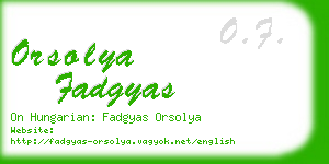 orsolya fadgyas business card